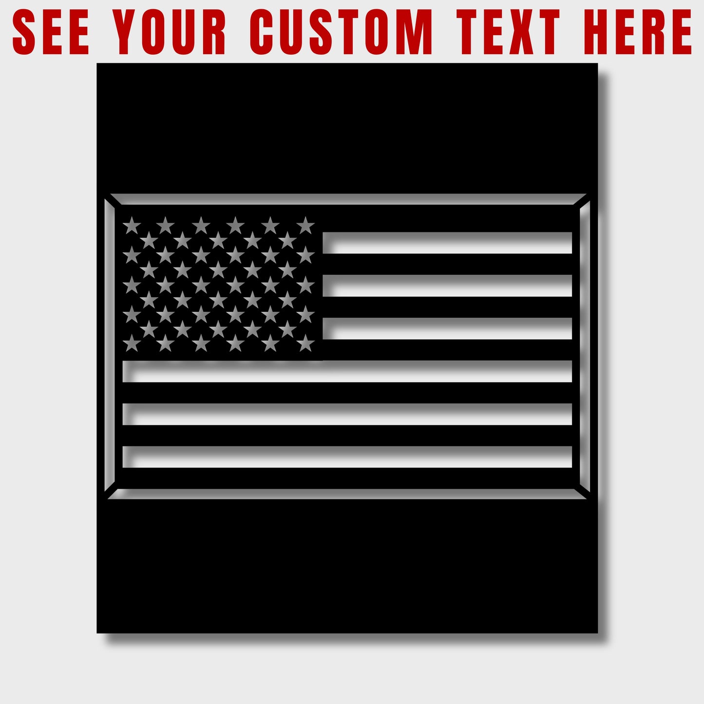 HOME OF A VETERAN PERSONALIZED AMERICAN FLAG STEEL WALL SIGN