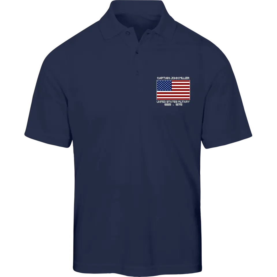 Personalized Veteran Polo Shirt