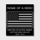 HOME OF A HERO PERSONALIZED AMERICAN FLAG STEEL WALL SIGN