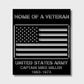 HOME OF A VETERAN PERSONALIZED AMERICAN FLAG STEEL WALL SIGN