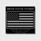 UNITED STATES VETERAN PERSONALIZED AMERICAN FLAG STEEL WALL SIGN