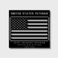 UNITED STATES VETERAN PERSONALIZED AMERICAN FLAG STEEL WALL SIGN