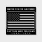 PERSONALIZED AMERICAN FLAG WITH SERVICE DATES STEEL WALL SIGN