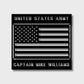 PERSONALIZED AMERICAN FLAG STEEL WALL SIGN