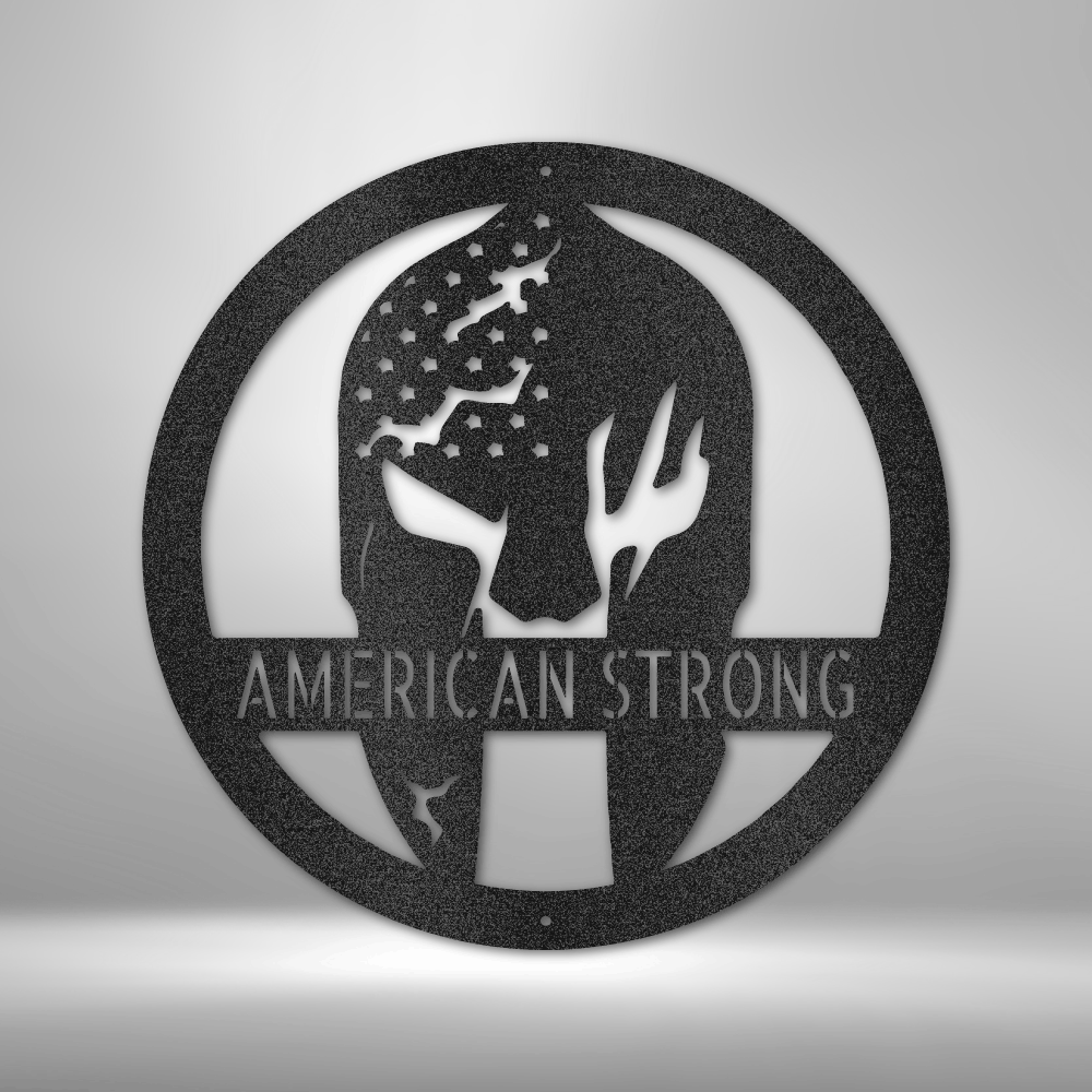 Personalized Battle Tested Spartan Helmet Steel Sign (5 Colors)