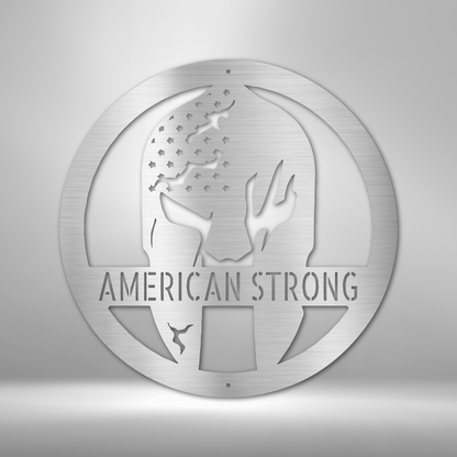 Personalized Battle Tested Spartan Helmet Steel Sign (5 Colors)